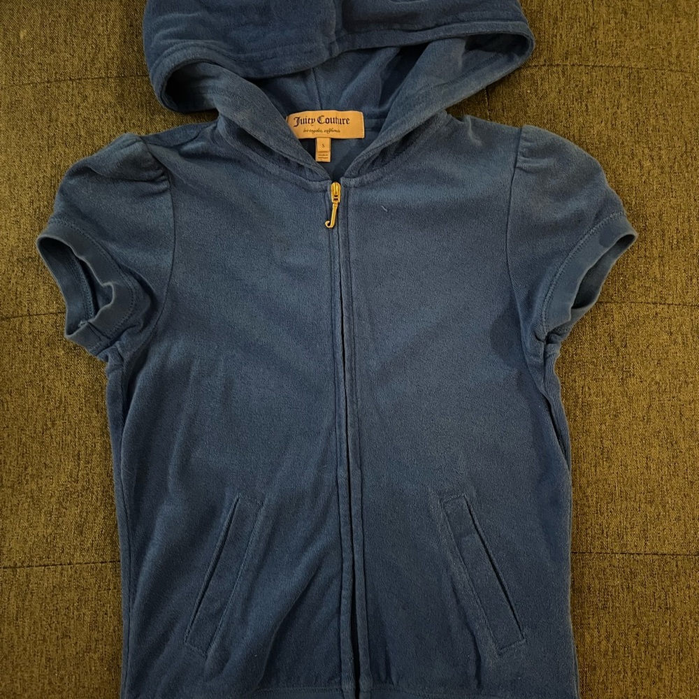 Juicy Couture Blue Short Sleeve Hoodie